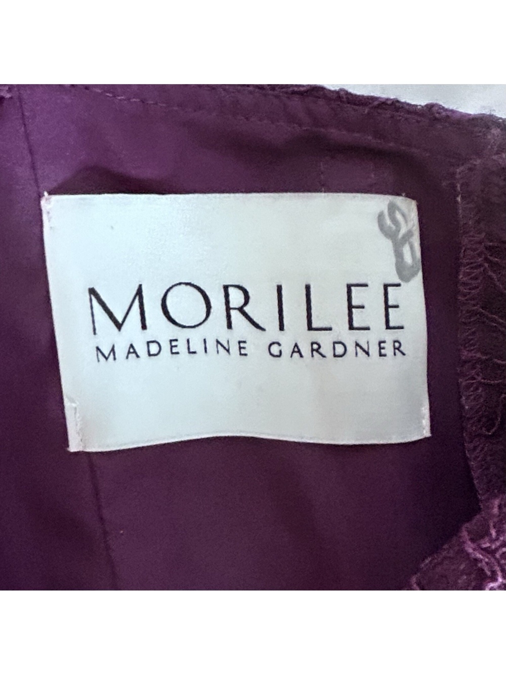 Mori Lee Madeline Formal Bridesmaid Party Dress Purple Eggplant Size 20/22 - Picture 5 of 14